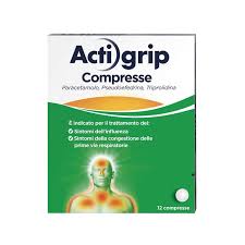 ACTIGRIP 12 COMPRESSE 2,5+60+500MG